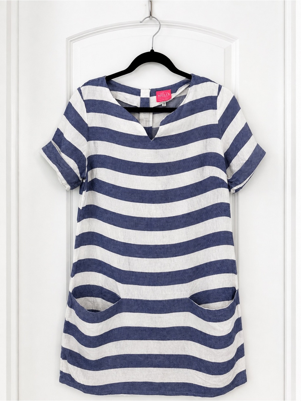 Joules Navy & White Striped Dress